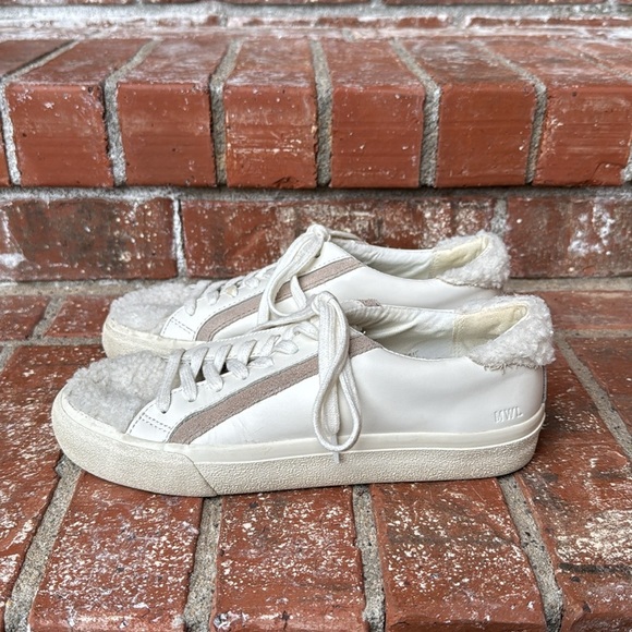 Madewell Sherpa Edition Sidewalk Low-Top Sneakers in Leather Women's Size 7 - Picture 3 of 7